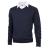 Pima  Cotton  V-neck v-genser i bomull Large Marineblå 
